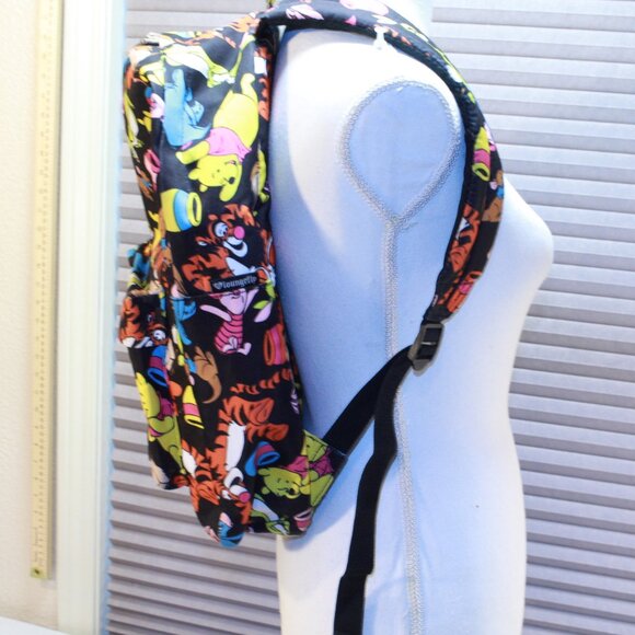 Disney Loungefly Winnie The Pooh Characters Black Large Nylon Backpack 01220316 - Picture 3 of 16